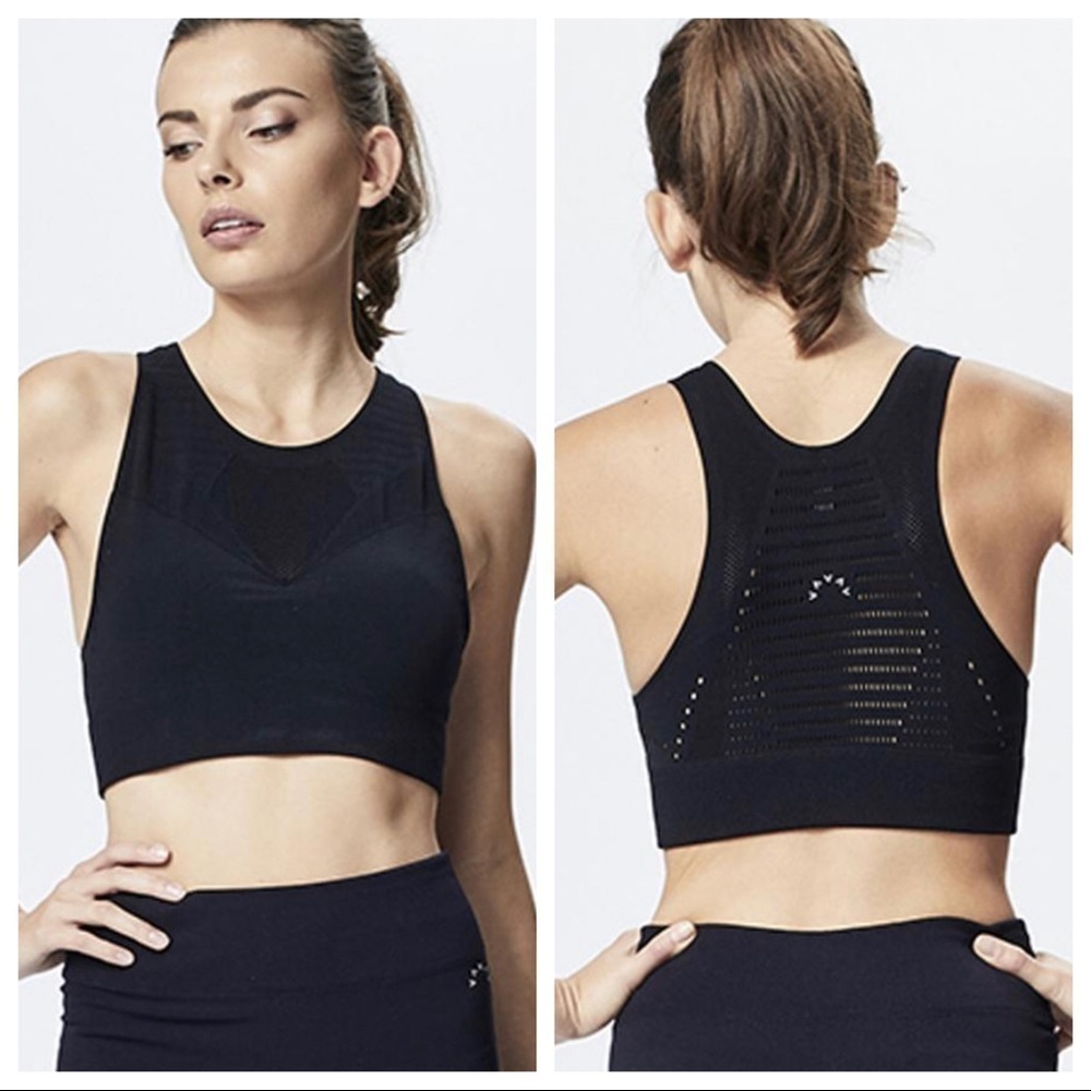 Varley Macapa black seamless medium support bra XS